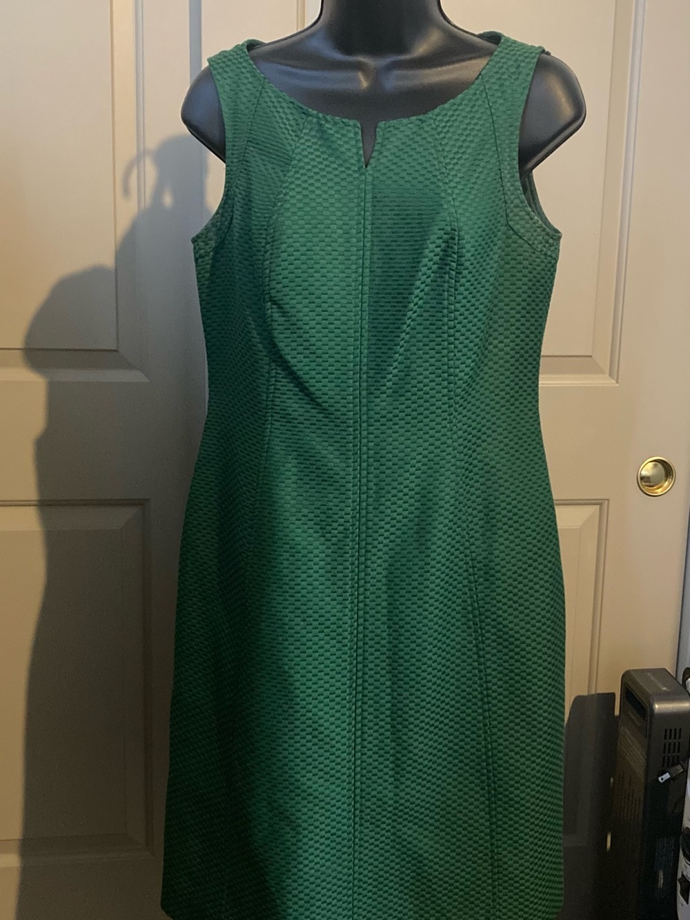 Talbots Emerald Textured Sleeveless Sheath Dress